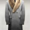 Men’s Luxury Patterned Overcoat with Faux Fur Collar