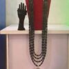 Luxury Multi-Layer Black Beads Necklace with Lion Pendant – Bold Statement Piece