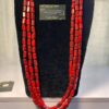 Premium Coral Red Double-Layer Beads Necklace – Classic Traditional Elegance